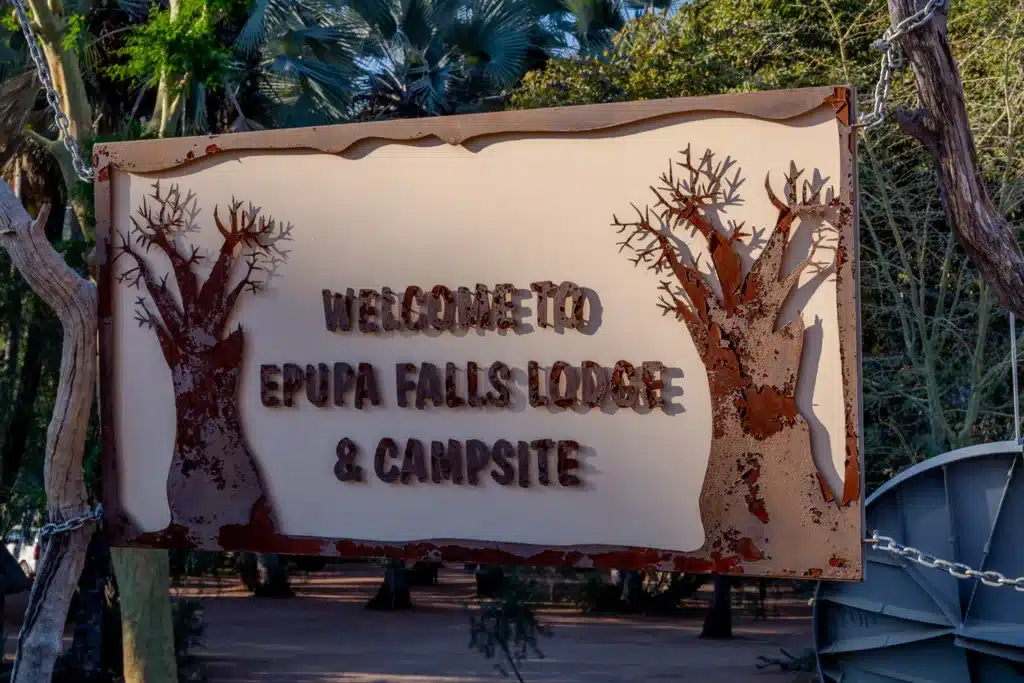 Epupa Falls Lodge signpost