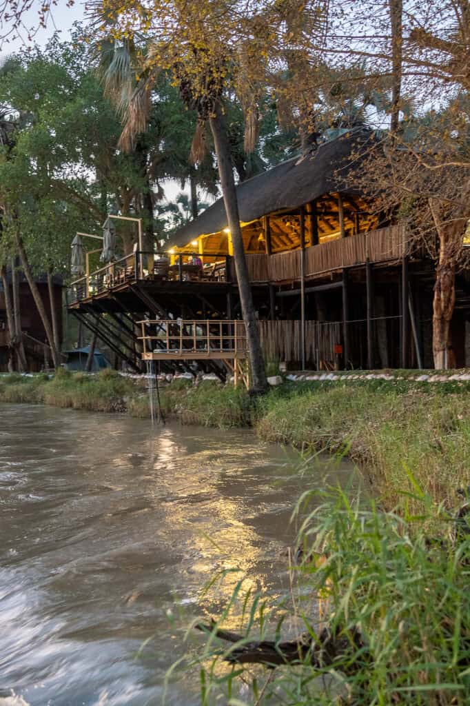 epupa falls lodge on the kunene river