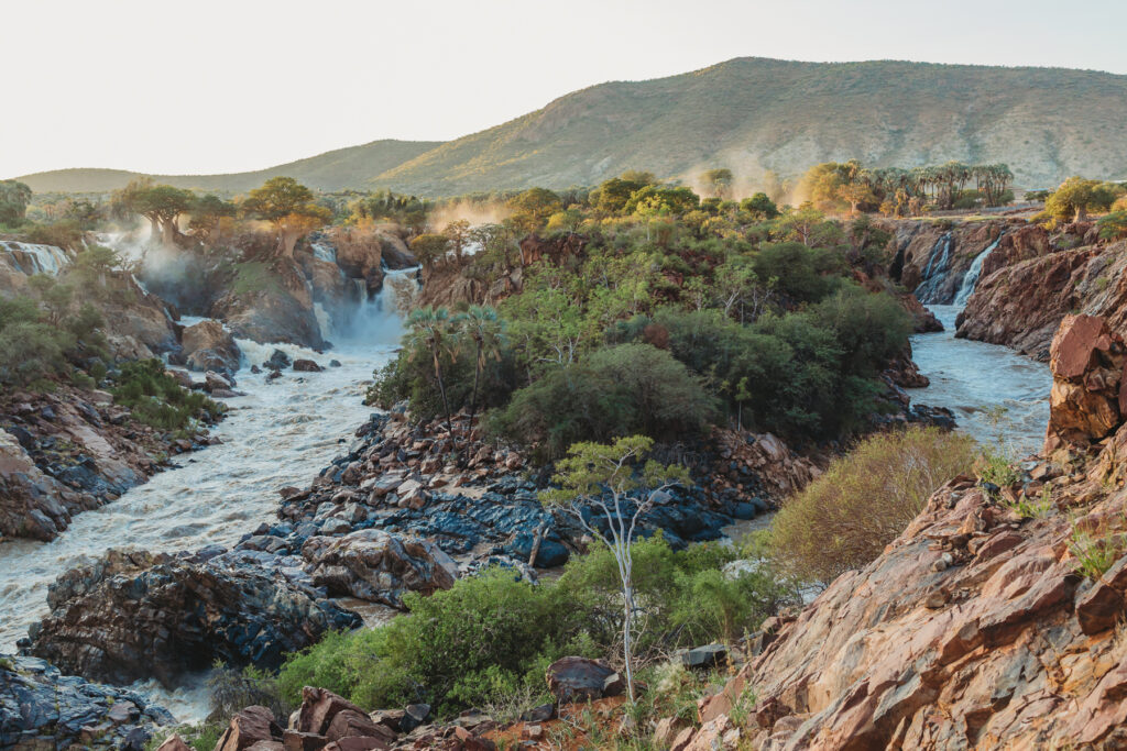 epupa falls view from morning hike