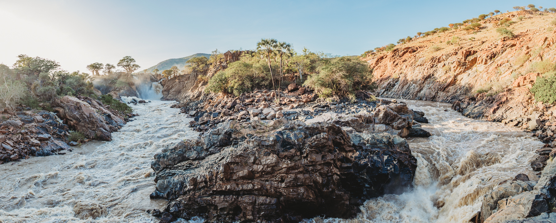 epupa falls walks along kunene river